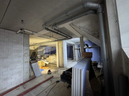Riolering onder het plafond – woningbouw 2